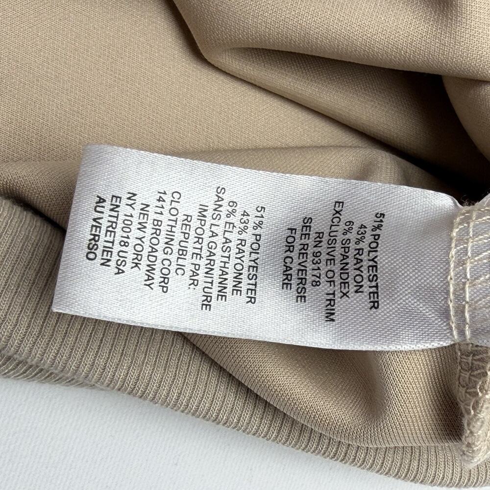 Elie Tahari Beige Half Zip Pullover Top Women's Large Short Sleeve Luxe - Picture 8 of 8